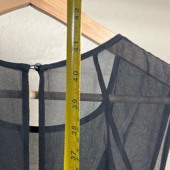 ALL SAINTS Size 8 Black Women Carlotta Black Asymmetric Hem Dress - Picture 4 of 5